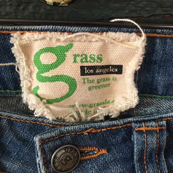 Grass Los Angeles Flare Jeans with Embroidered Pockets Size 26 - Picture 7 of 16